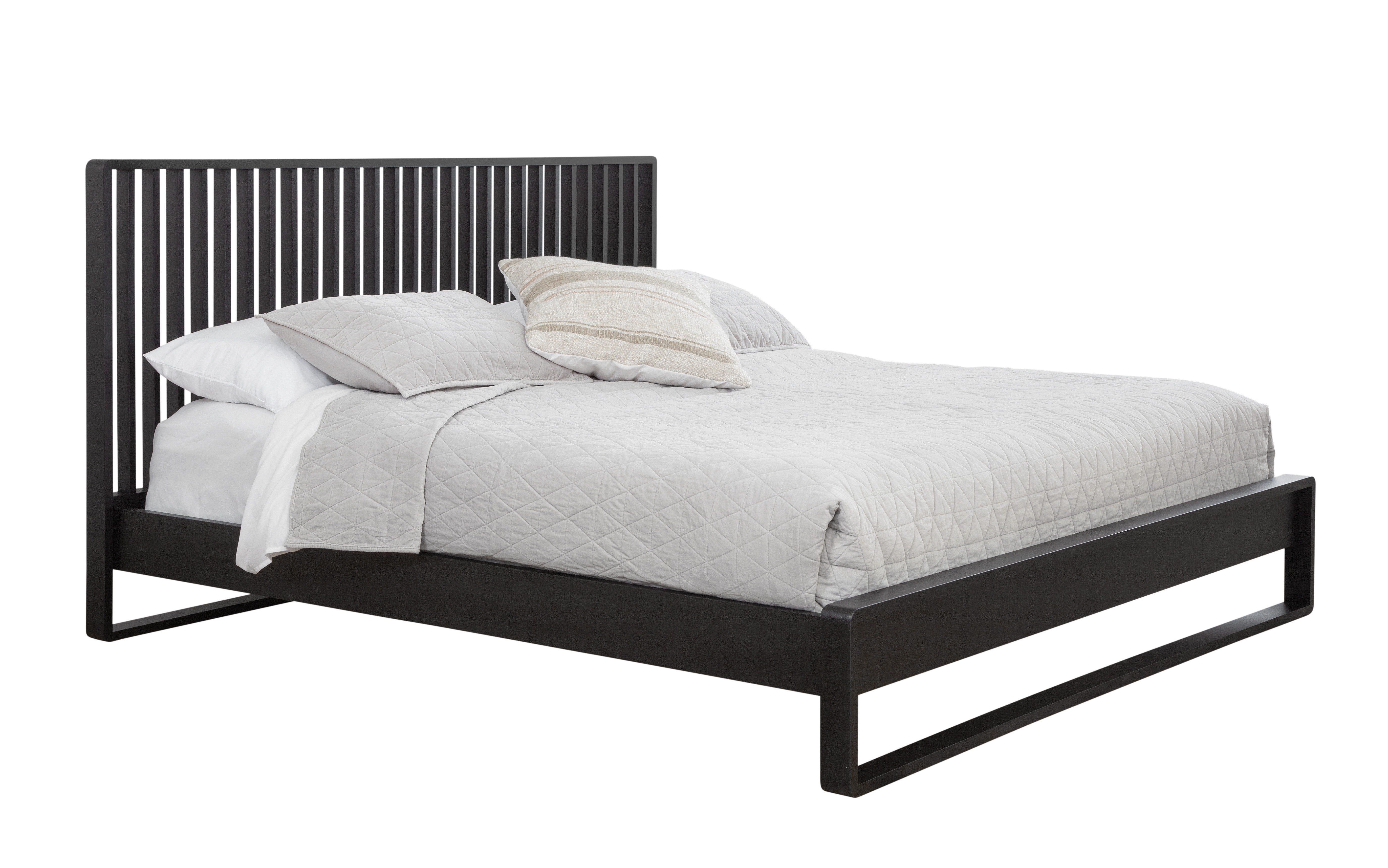 king corsa bed -black slatted